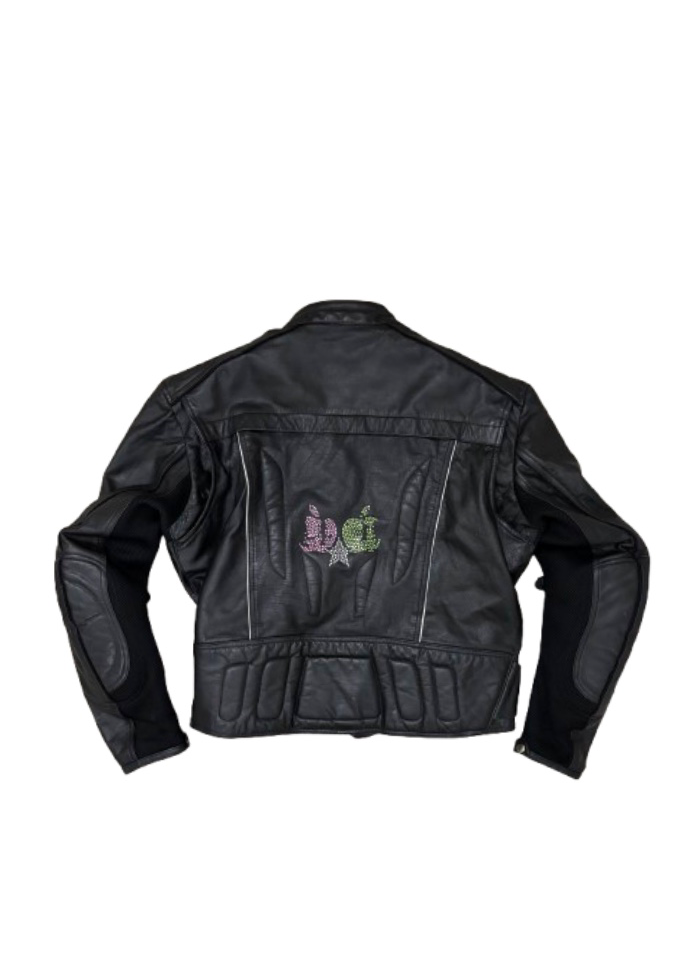 Leather 경마 Jacket-(Black)